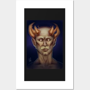 Crowned Demon Digital Painting Posters and Art